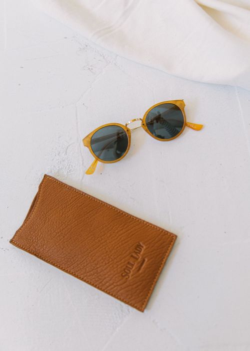 Funda gafas cuero