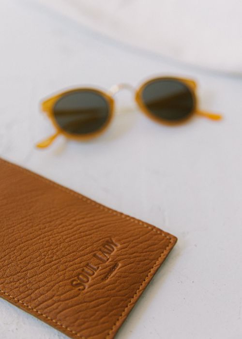 Funda gafas cuero
