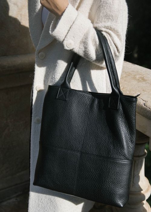 Bolso Porto Negro piel grabada