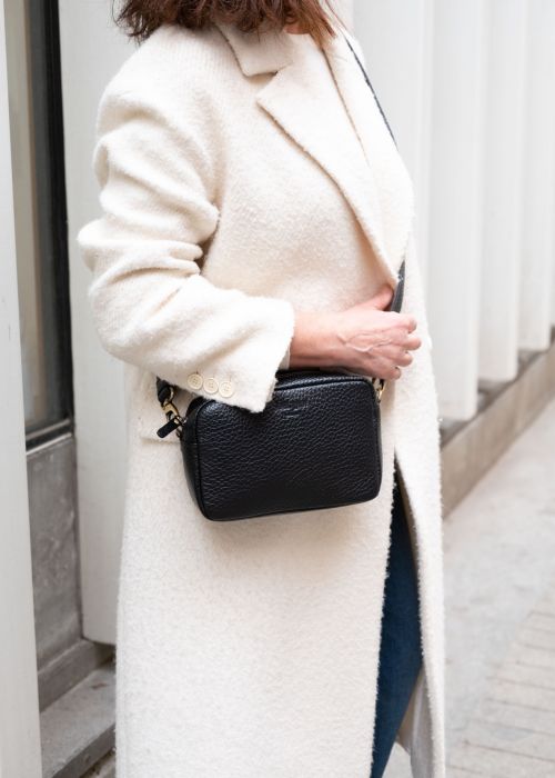 Bolso Bimba Negro piel Grabada