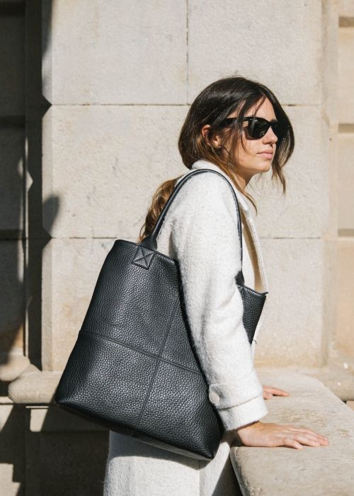 Bolso Porto Negro piel grabada