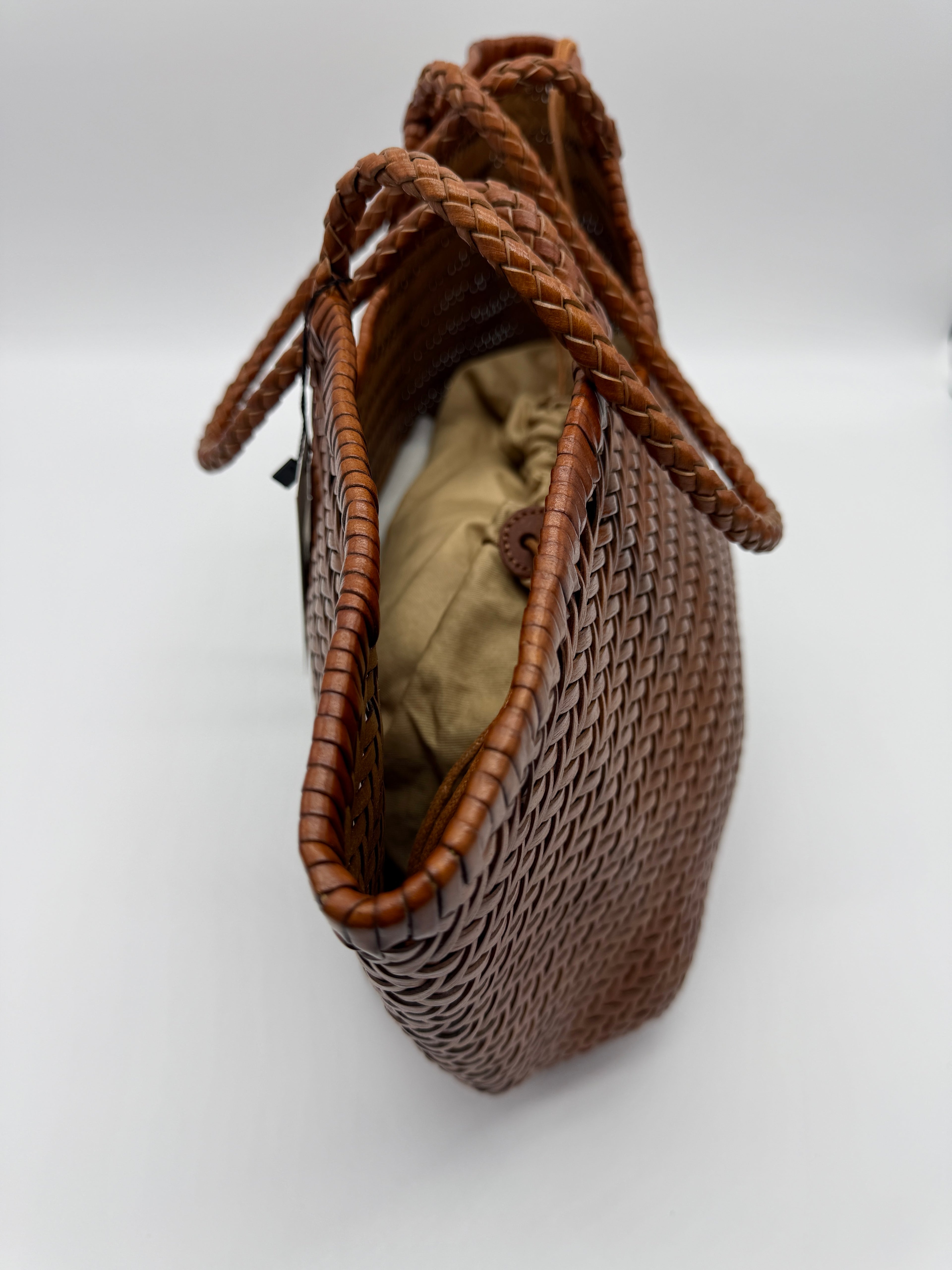 Bolso Tote Trenzado Caramelo - Tamaño L