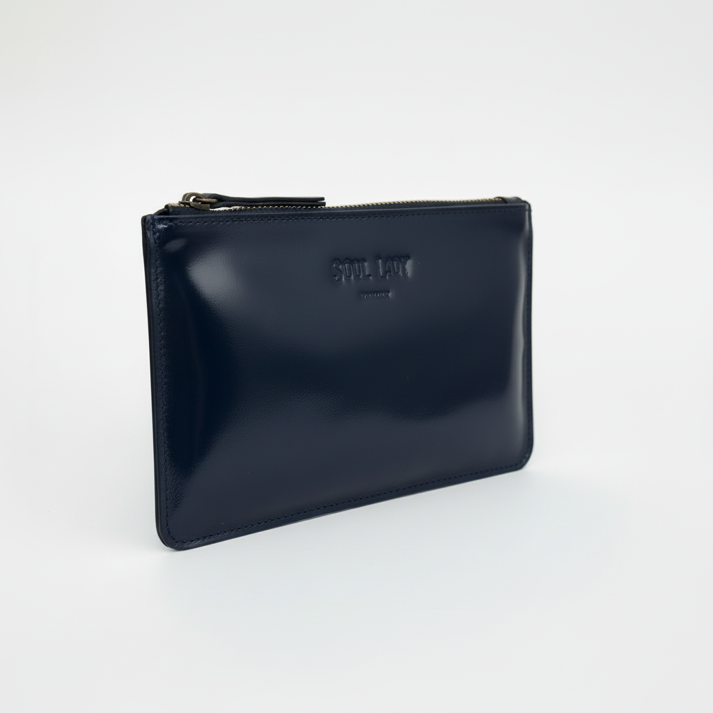 Cartera portatodo vista angular azul